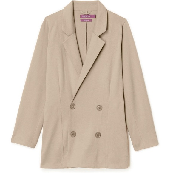 Adore Me Oversized Blazer Beige Color Size Medium Brand New. - Picture 1 of 7